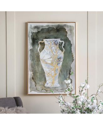 31.5" x 47.2" Boho Amphora Vase Framed Canvas Wall Decor