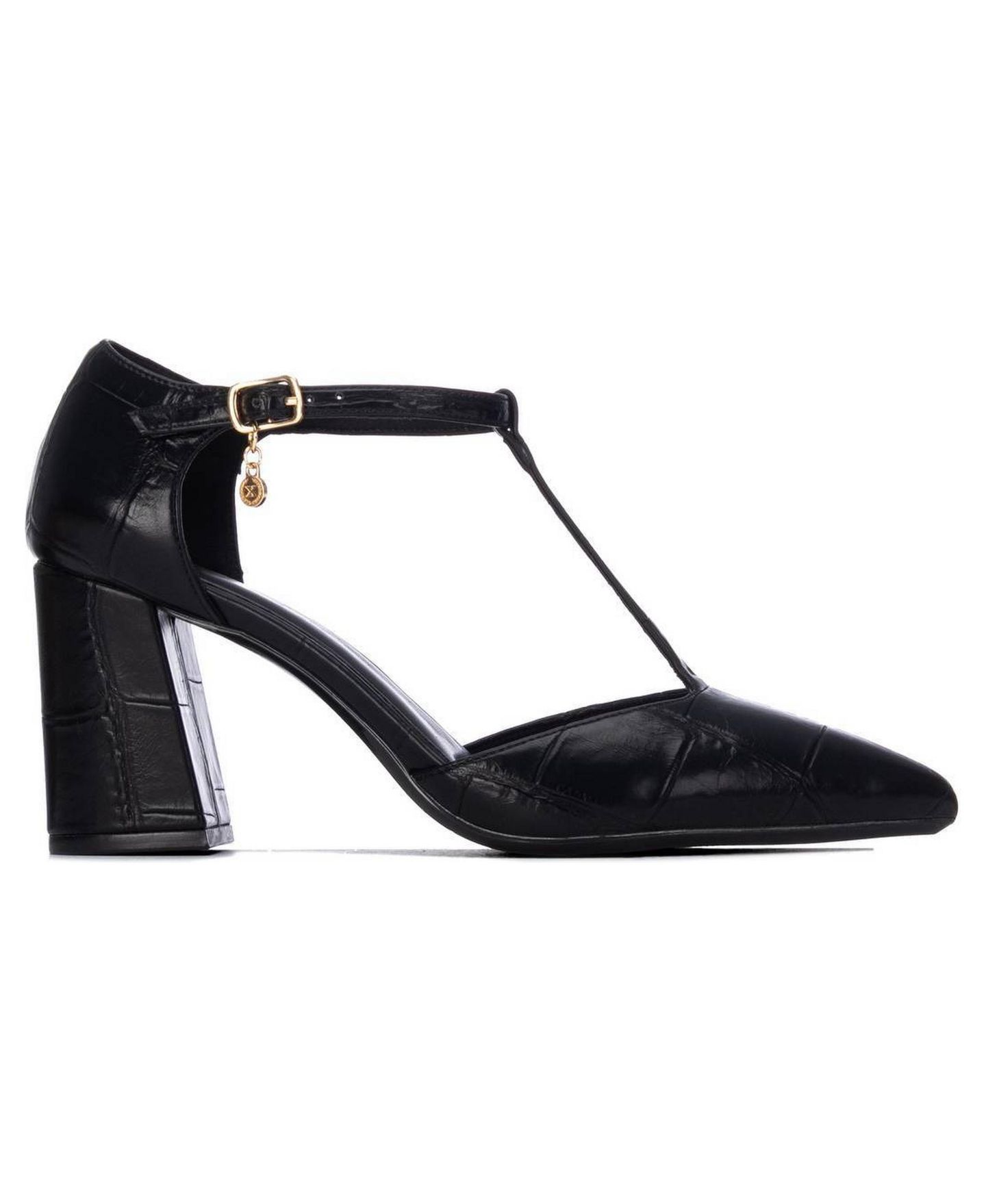 Женские туфли XTI Pointed-Toe Block-Heel, цвет: Чёрный — фото 3