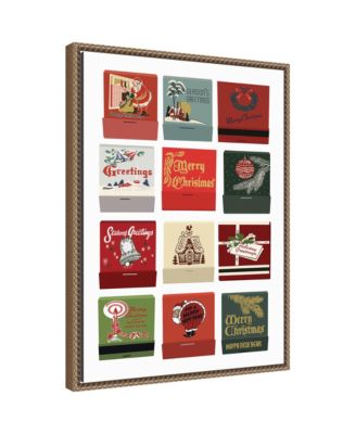 Christmas Matchbooks by Megan Ryan Framed Canvas Wall Art Print