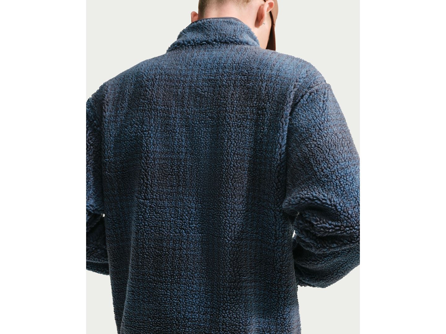 Мужской свитер Nike Club Half-Zip Fleece Pullover, цвет: N Slat/Grd — фото 4