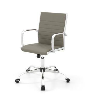 Conference Room Office Chair with Rocking Backrest and Padded Armrests