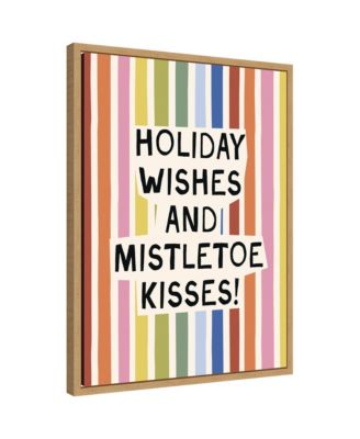 Holiday Wishes by Kikiandnim Framed Canvas Wall Art Print