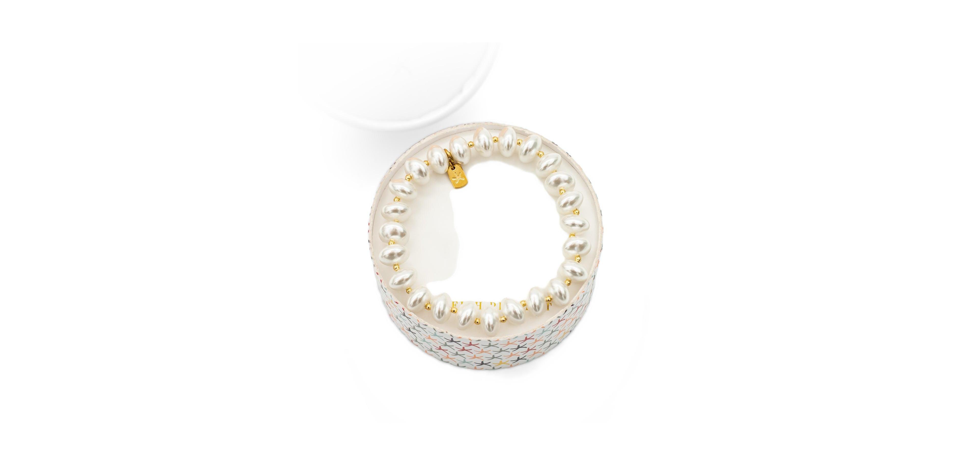 Starfish Project Mother-of-Pearl Gold-Tone Pearl Glow Beaded Bracelet