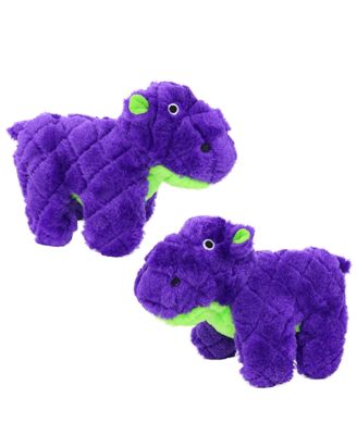Safari Hippo 2 Pack, Durable Plush Squeaky Dog Toy