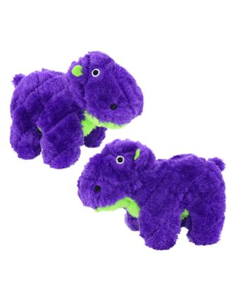 Jr Safari Hippo 2 Pack, Durable Plush Squeaky Dog Toy