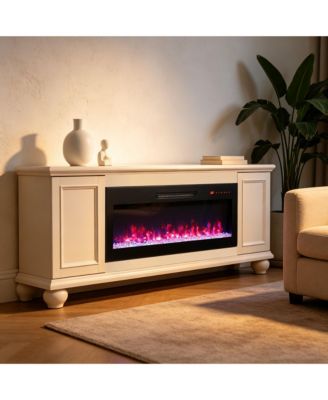 Ultra-Thin Recessed, Wall-Mounted or Freestanding Electric Fireplace
