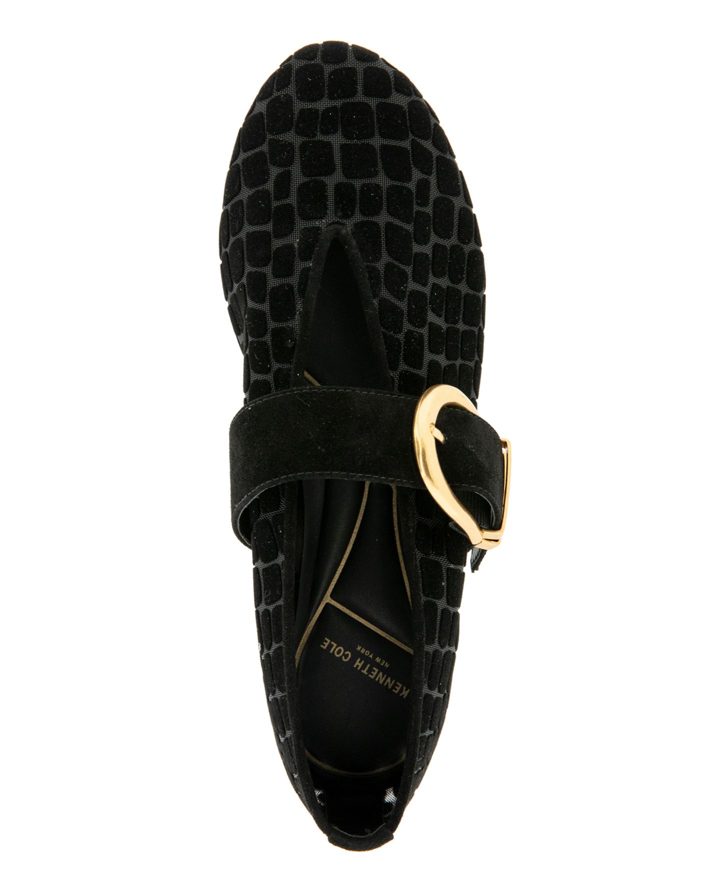 Женские балетки Kenneth Cole New York Tamarra Mary Jane, цвет: Чёрный сетчатый — фото 2