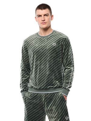 Men's Obliquo Velour Crewneck