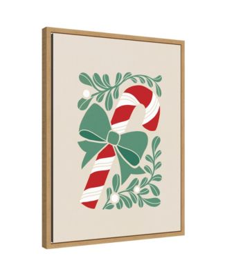 Sylvie Framed Canvas Christmas Icons Prima Set Candy Cane by Dominique Vari