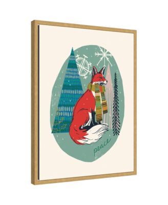 Sylvie Framed Canvas Winter Fellows Fox by Hannah Beisang