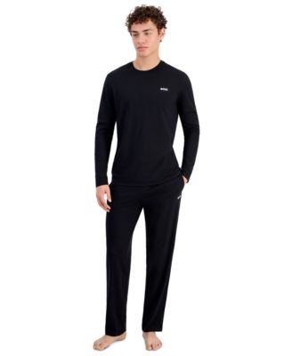Men's Will Long-Sleeve Crewneck & Cotton-Blend Pajama Pant, 2-Piece Set