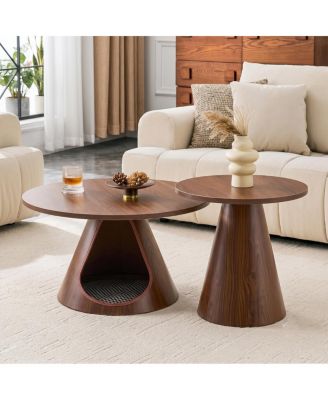 Nesting Coffee Table Set with Cat Cave Bed and Top