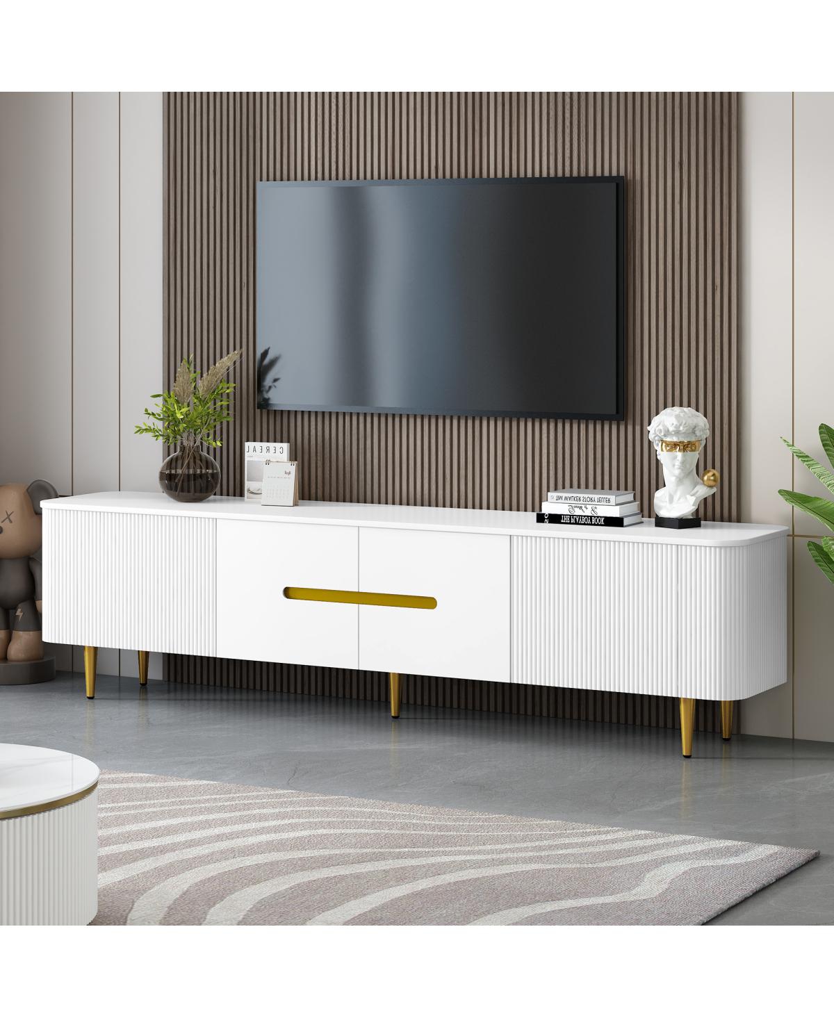 Streamdale Furniture 78.7" Minimalist Tv Stand for TVs up to 85", Modern Entertainment Center