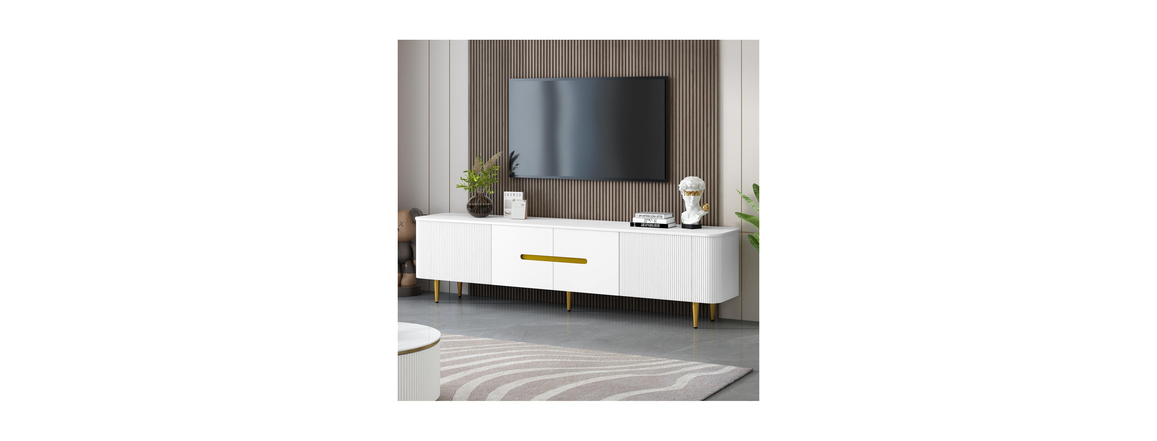 Streamdale Furniture 78.7" Minimalist Tv Stand for TVs up to 85", Modern Entertainment Center