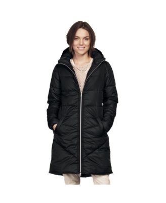 Plus Size Hooded Quilted Long-Puffer Coat