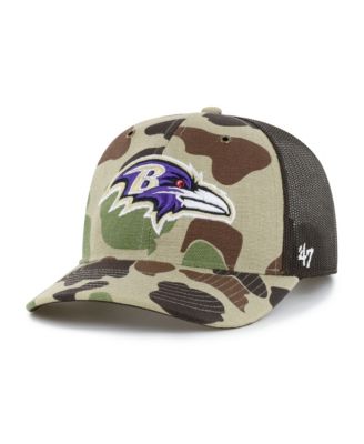 Men's Camo Baltimore Ravens Duck Camo Relaxed Trucker Hat