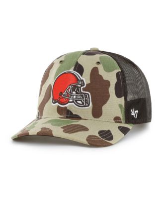 Men's Camo Cleveland Browns Duck Camo Relaxed Trucker Hat