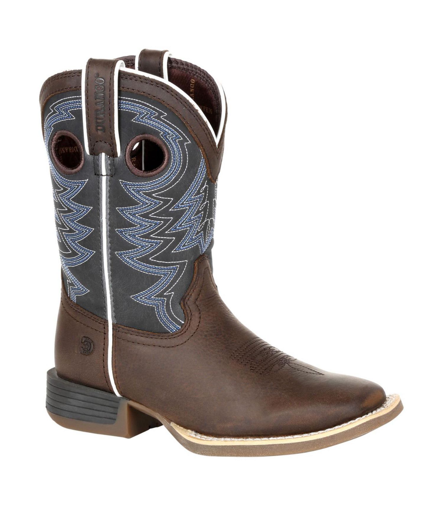 Ботинки Durango Lil' Rebel Pro Blue Western для мальчиков, цвет: Коричневый / Синий — фото 11
