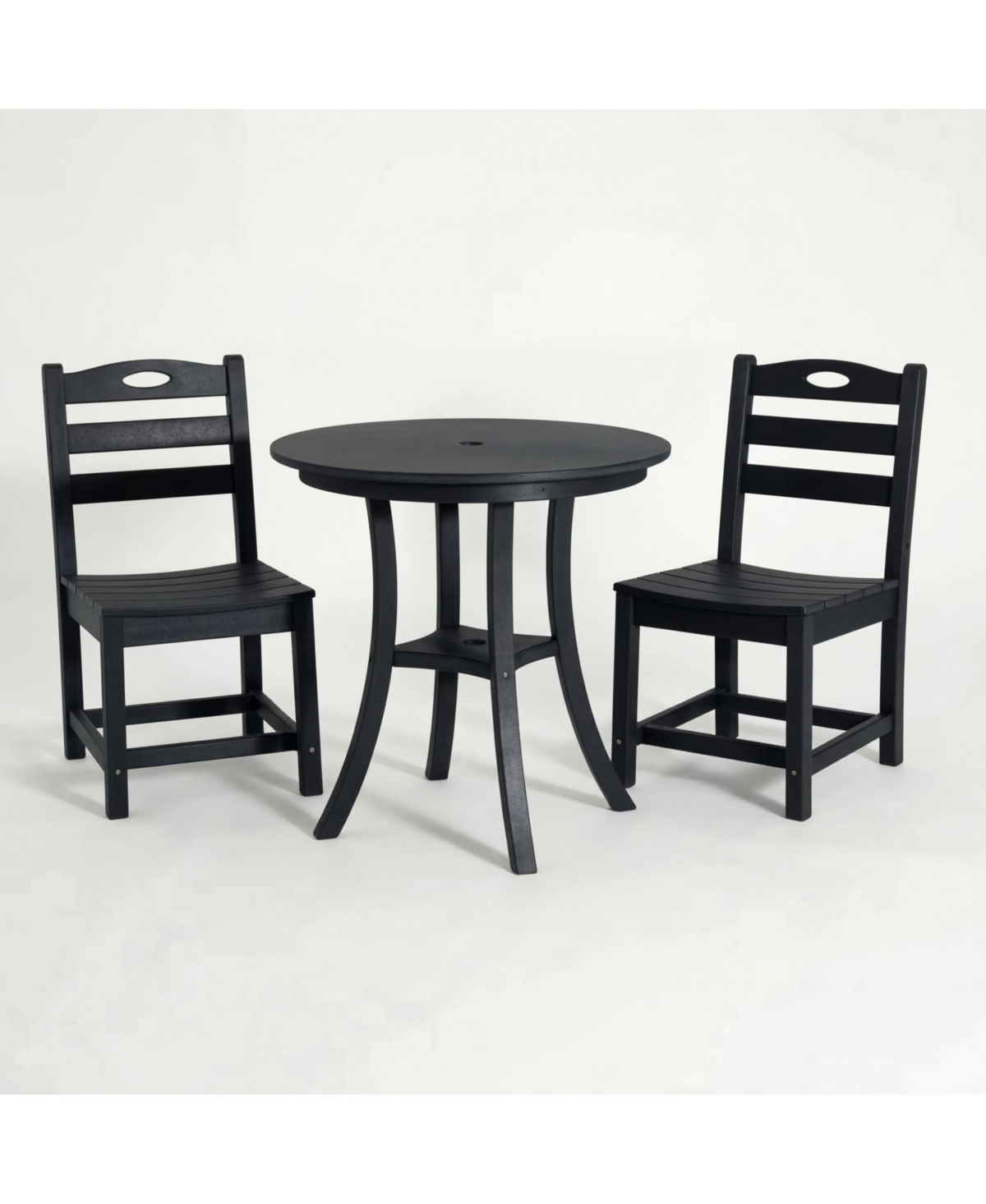 Boyel Living Hdpe 3-Piece Outdoor Patio Bistro Set Round Table with 2 Chairs Small Space