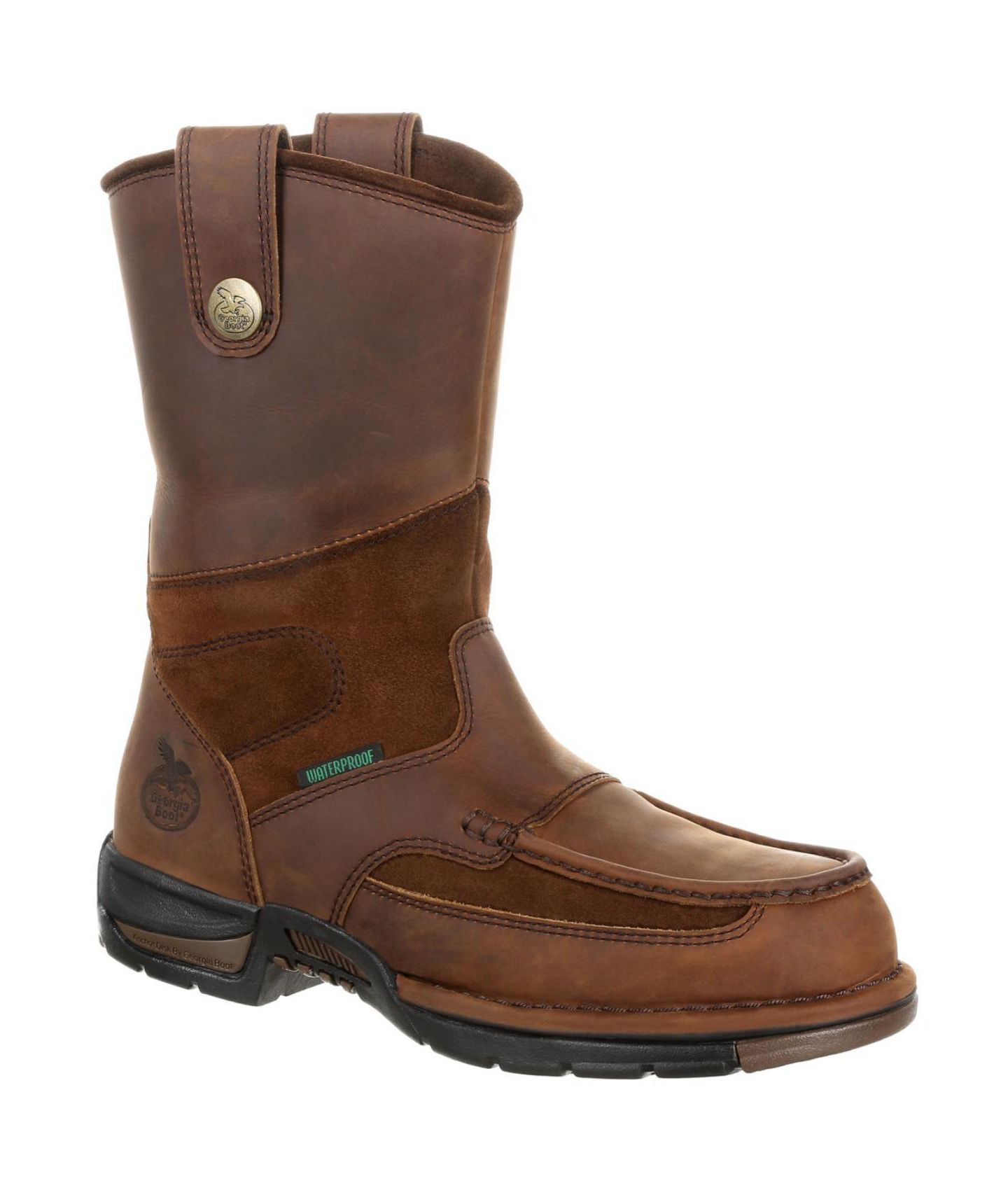 Мужские ботинки GEORGIA BOOT Georgia Athens Steel Toe Waterproof Wellington, цвет: Коричневый — фото 4
