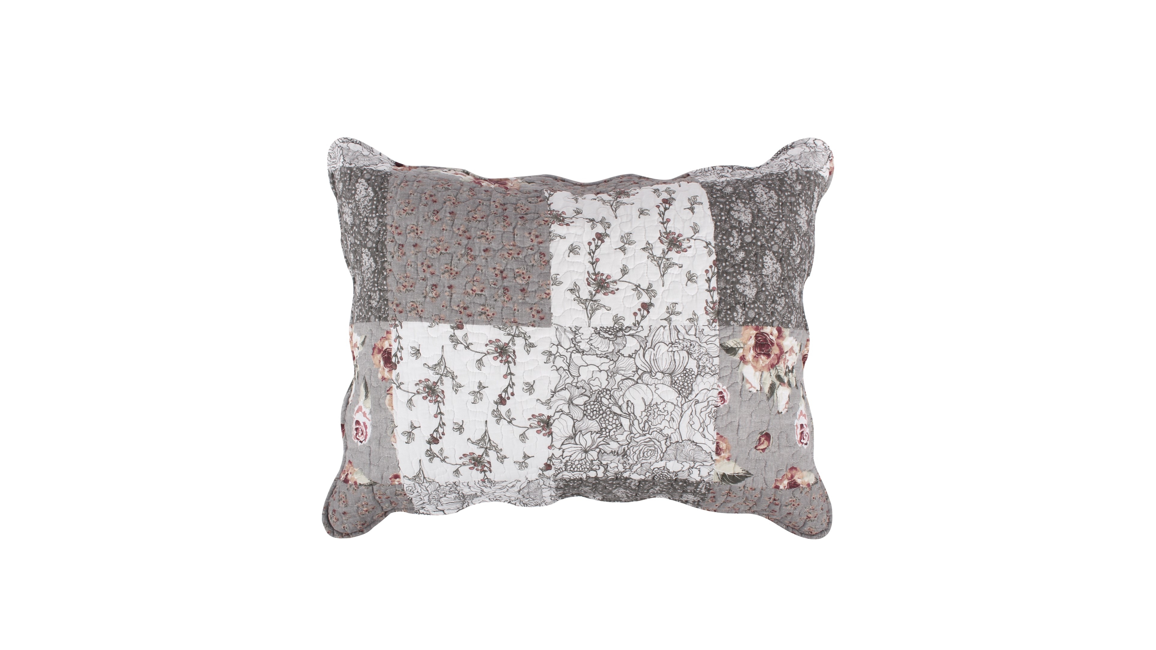 Greenland Home Fashions Giulia Modern Quilted Pillow Sham, King