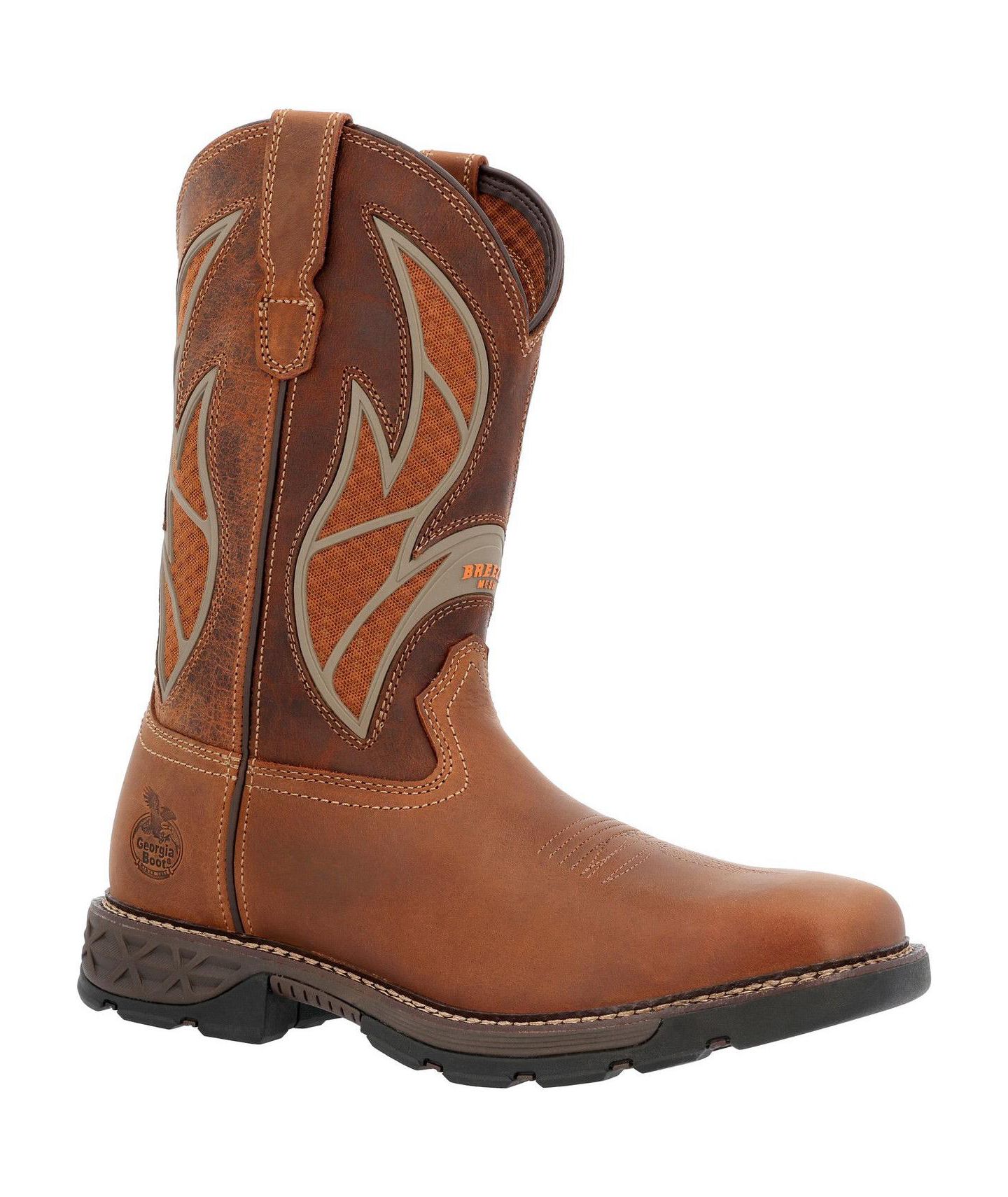 Мужские ботинки GEORGIA BOOT Carbo-Tec FLX Pull-on with InsulKul Work in Brown/Brick, цвет: Коричневый — фото 41