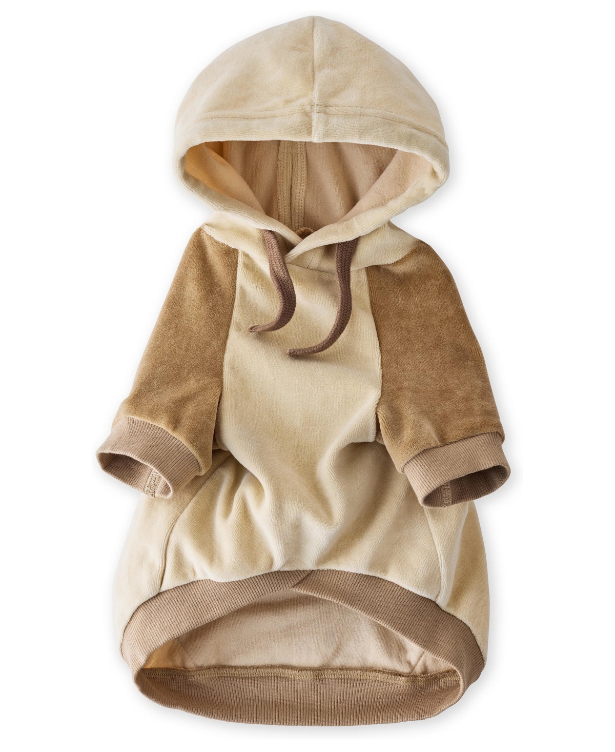 Pet Passion Cooper Ii The Velour Hoodie - Coffee color block