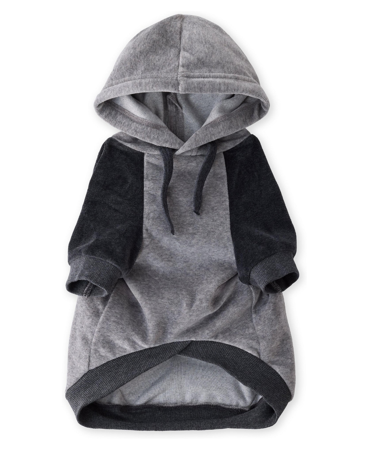 Pet Passion Cooper Ii The Velour Hoodie - Heather gray color block