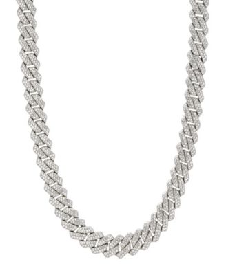 Men's Silver-Tone Cuban Link Necklace