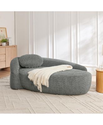 Modern Oval Lazy Sofa Chair with Pillow