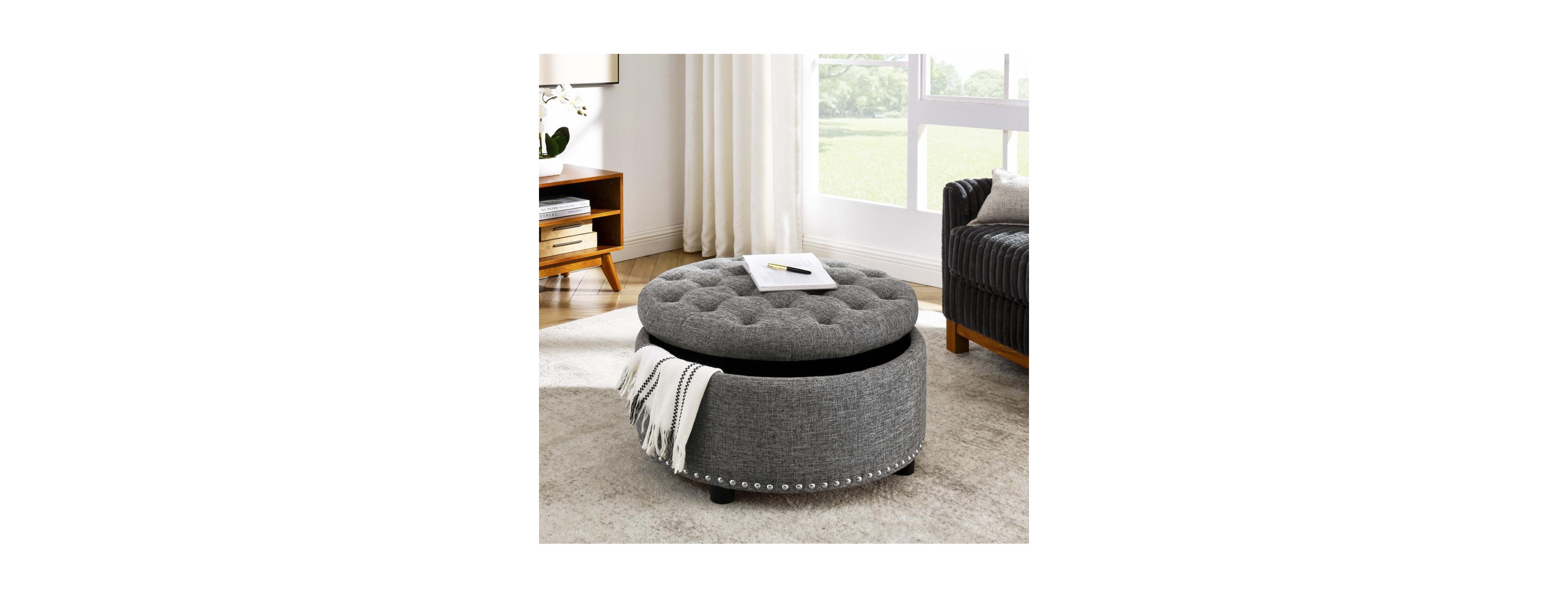 Streamdale Furniture Tufted Storage Ottoman