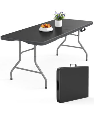 6 ft Rectangular Plastic Folding, Made from HDPE and steel pipe, with powder-coated locking legs