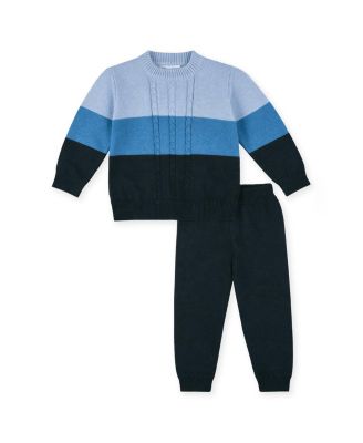 Baby Boys' Cable-Knit Long-Sleeve Sweater and Elastic-Waist Pants, 2-Piece Set