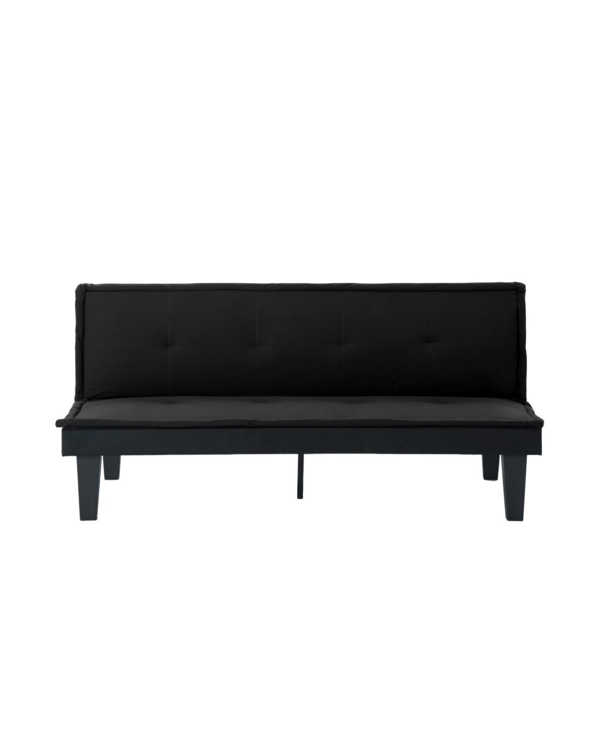 Streamdale Furniture Convertible Futon Sofa Bed, 5-Position Foldable Couch for Small Spaces - Black