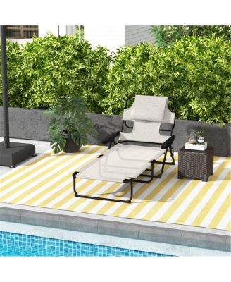 Folding beach chair, Steel, Mesh Fabric, Polyester Construction