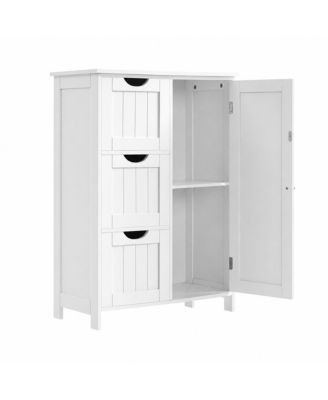 Bathroom Storage Cabinet with 3 Drawers and Adjustable Shelf