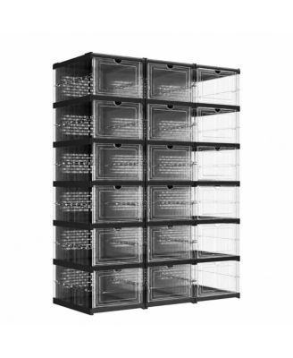 Pack of 18 Foldable Shoe Boxes Fitting
