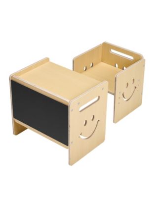 Three In One Toddler Weaning Table and Chair Set with Chalkboard Top
