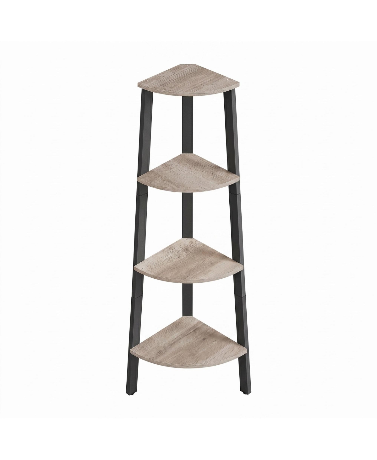 SongmicsHome 49.2 Inch 4-Tier Steel and Particleboard Space-Saving Corner Bookshelf