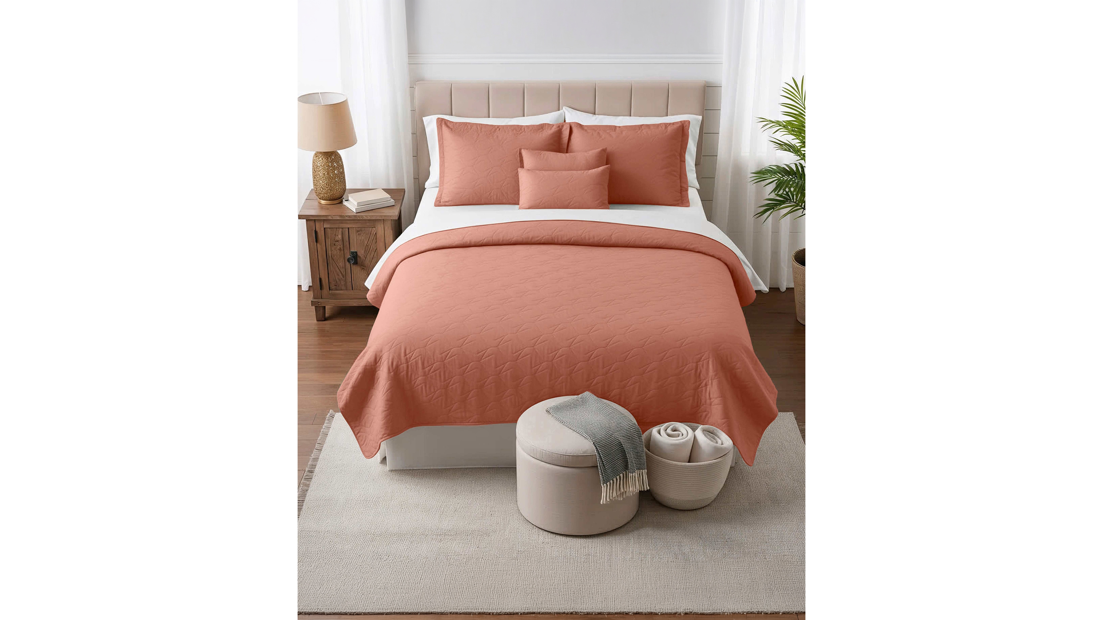 Nestl Ellipse Embossed 5-Pc. Quilt Set, King/California King