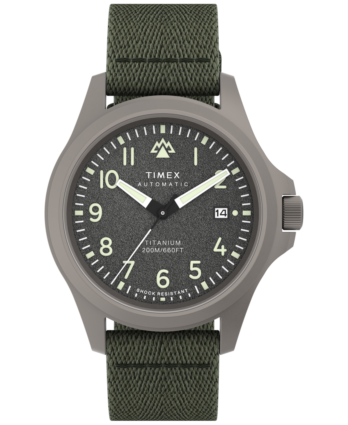 Timex Men's Automatic Expedition North Sapphire Crystal Green Nylon Watch 41mm