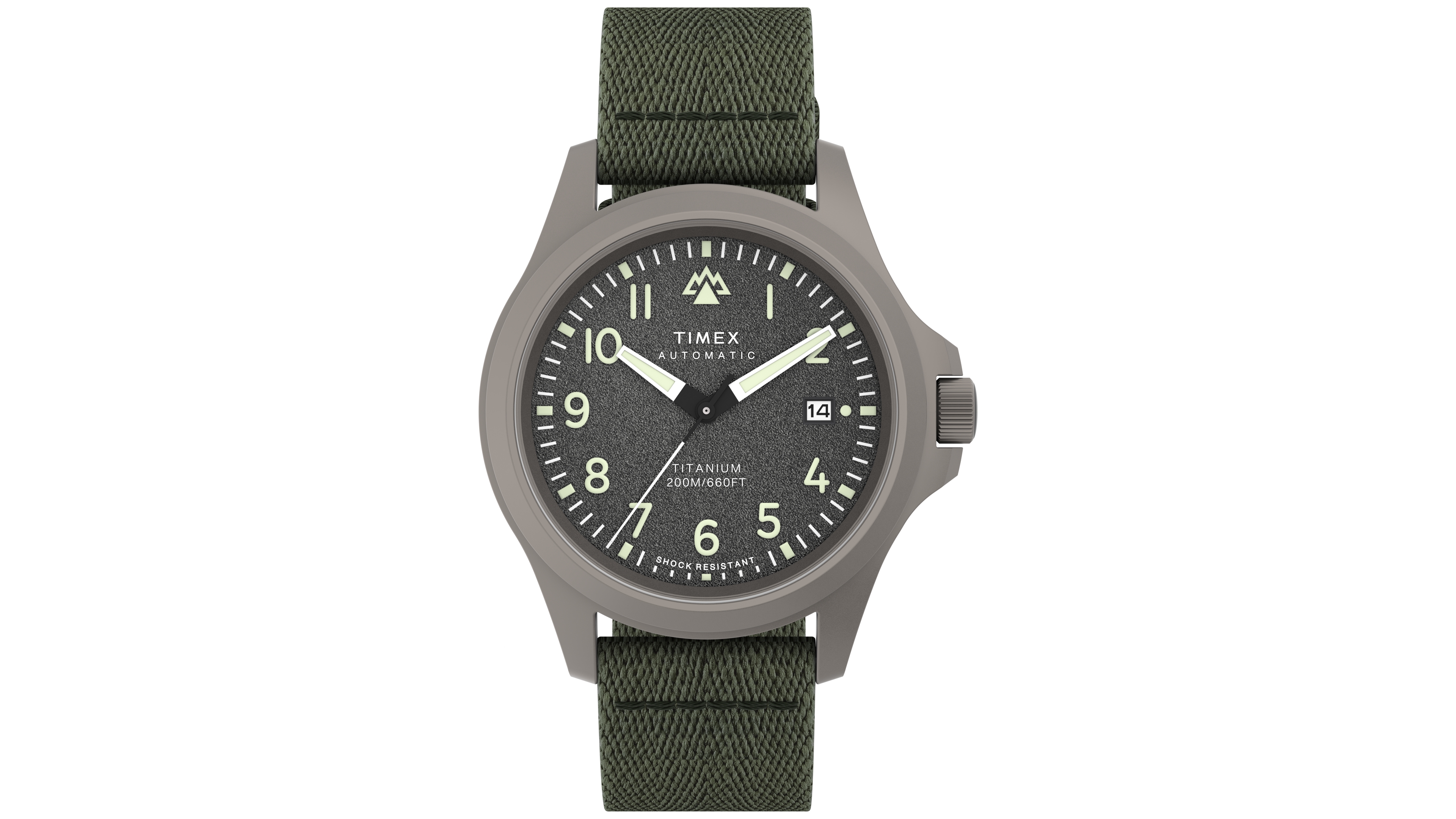 Timex Men's Automatic Expedition North Sapphire Crystal Green Nylon Watch 41mm