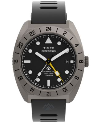 Unisex Automatic Expedition North Black Silicone Watch 41mm