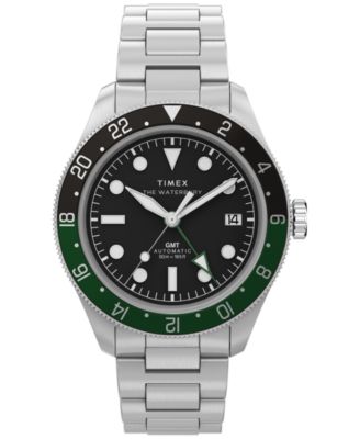 Men's Automatic Waterbury Heritage Silver-Tone Stainless Steel Watch 41.5mm