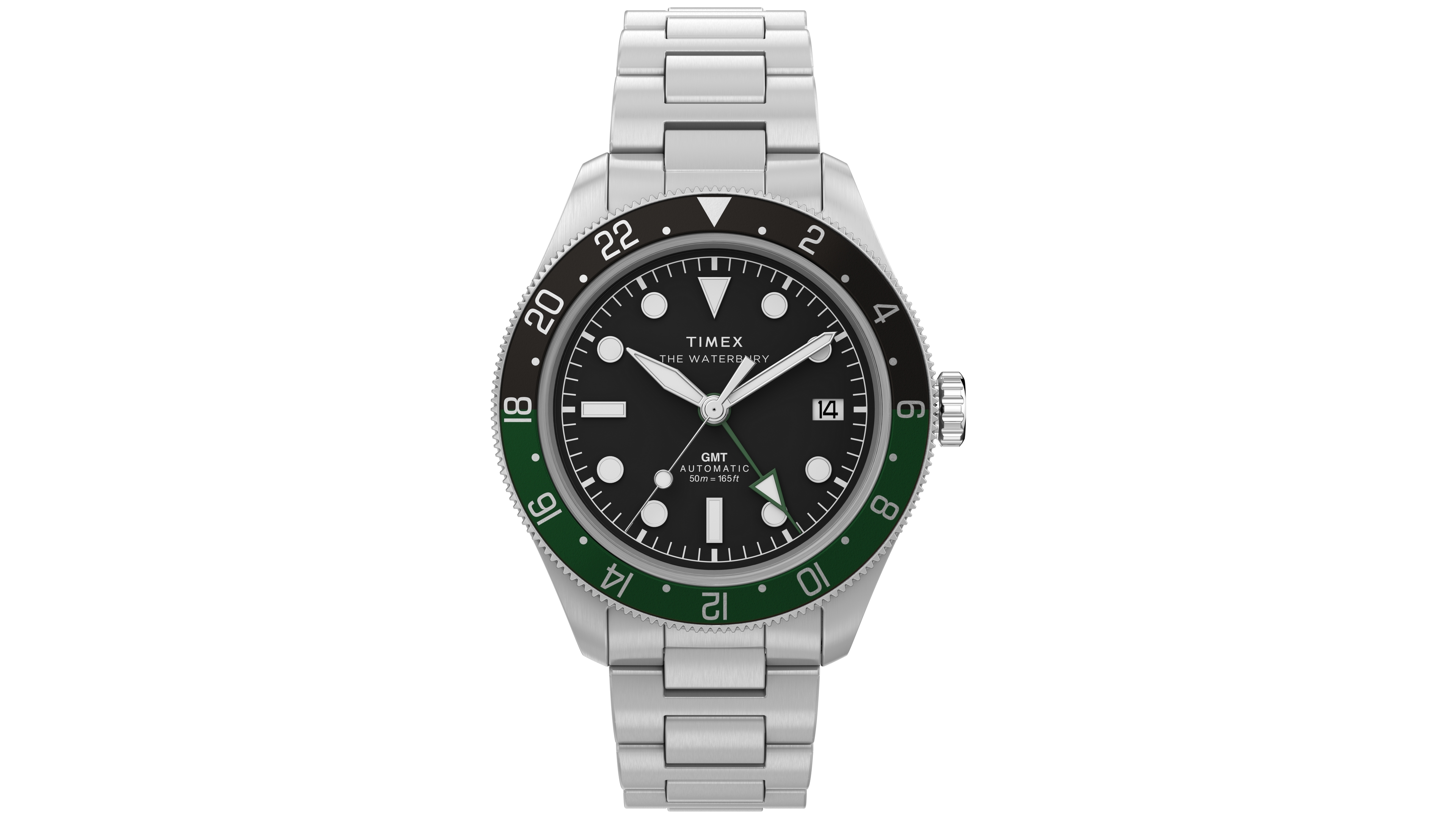 Timex Men's Automatic Waterbury Heritage Silver-Tone Stainless Steel Watch 41.5mm