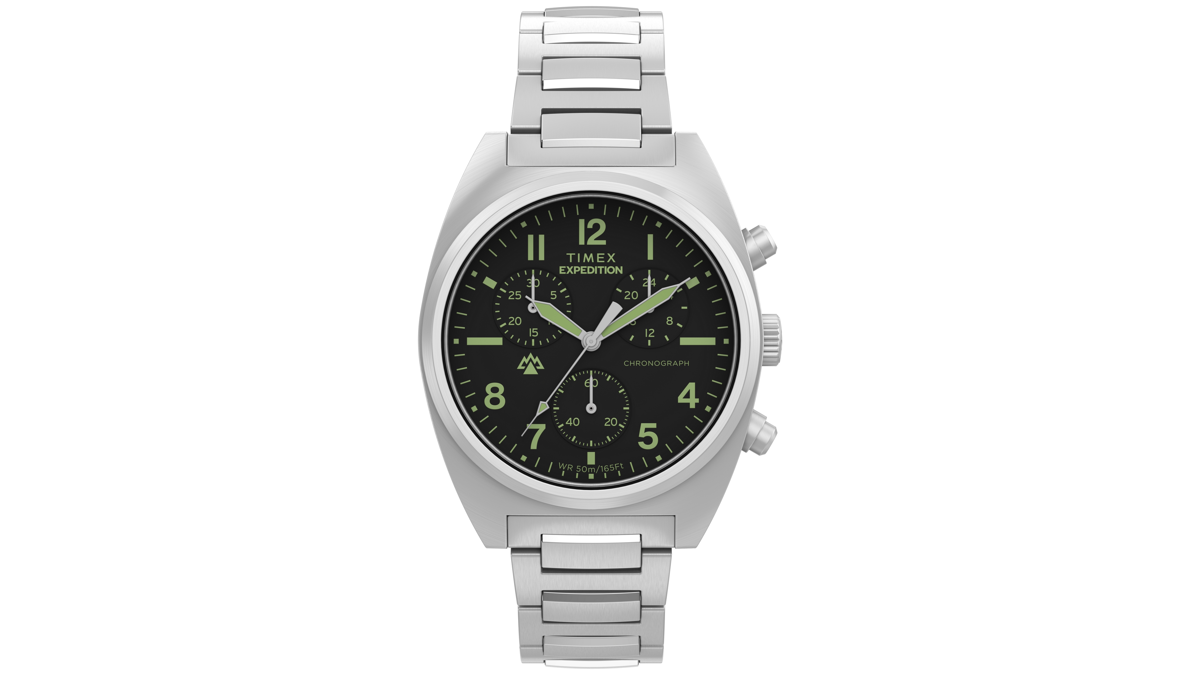 Timex Men's Quartz Chronograph Silver-Tone Stainless Steel Watch 41mm