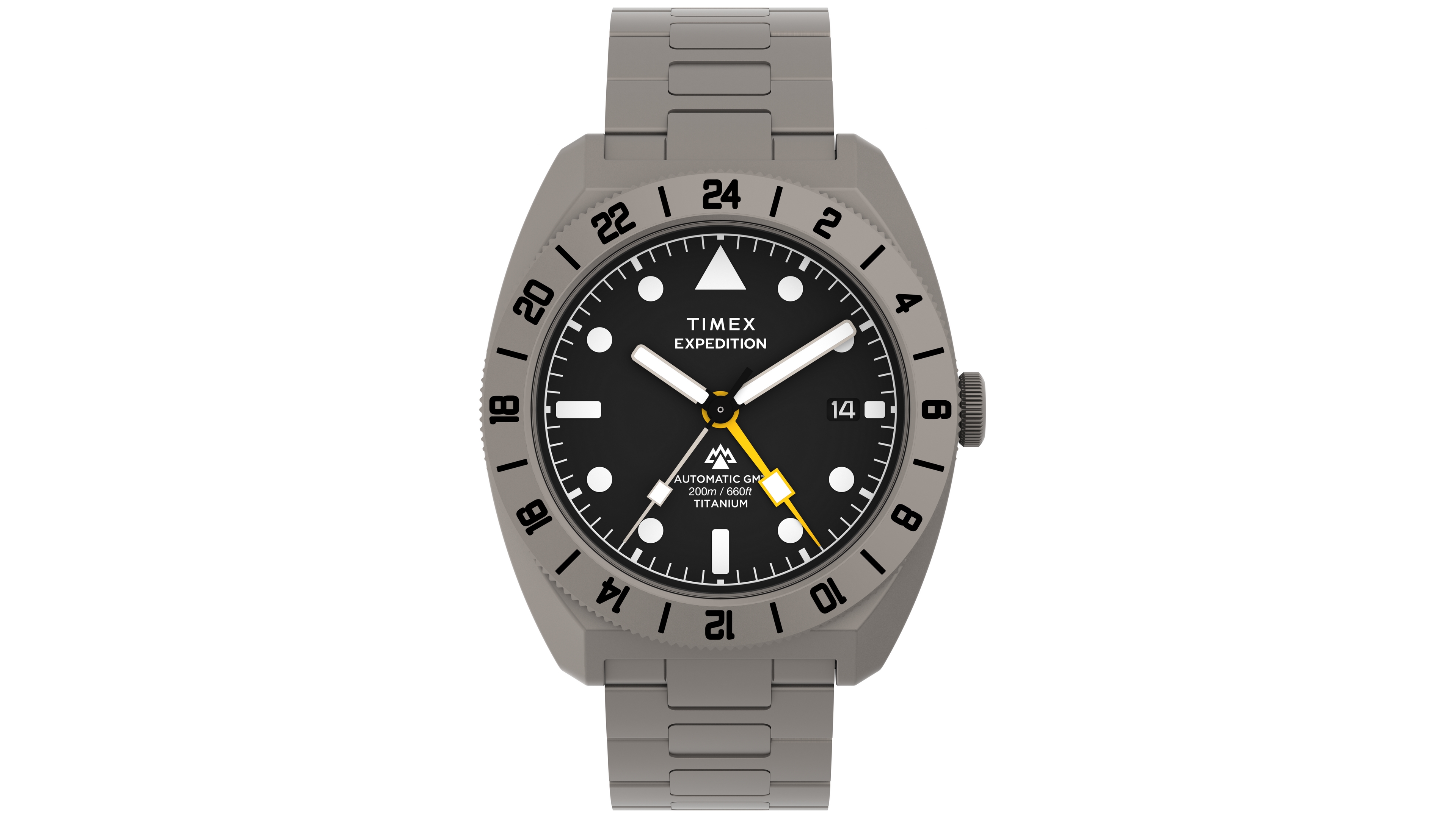 Timex Men's Automatic Sport Expedition Pioneer Black Titanium Watch 41mm