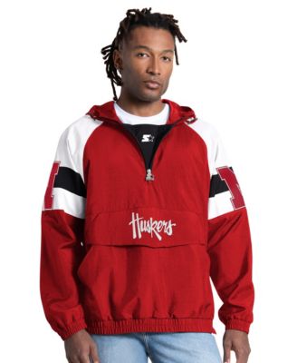 Men's Scarlet Nebraska Huskers Street Cut Half-Zip Jacket