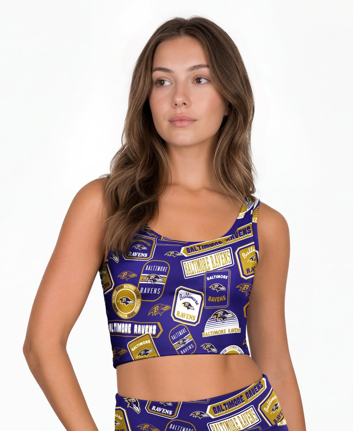 Concepts Sport Women's Purple Baltimore Ravens Grady Allover Print Bralette