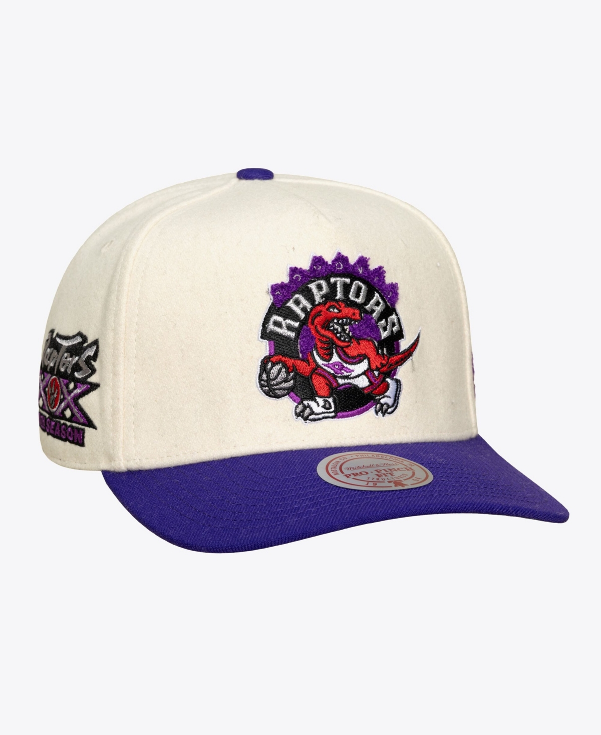 Mitchell & Ness Men's and Women's Cream Toronto Raptors Cream Team Pro Adjustable Hat - Cream